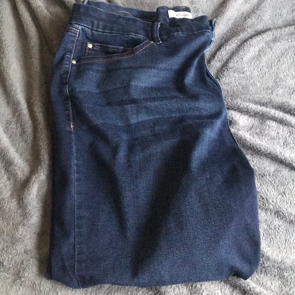 Dark denim jeans